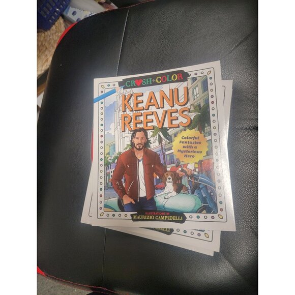 Crush & Color: Keanu Reeves Adult Coloring Book - Picture 2 of 4